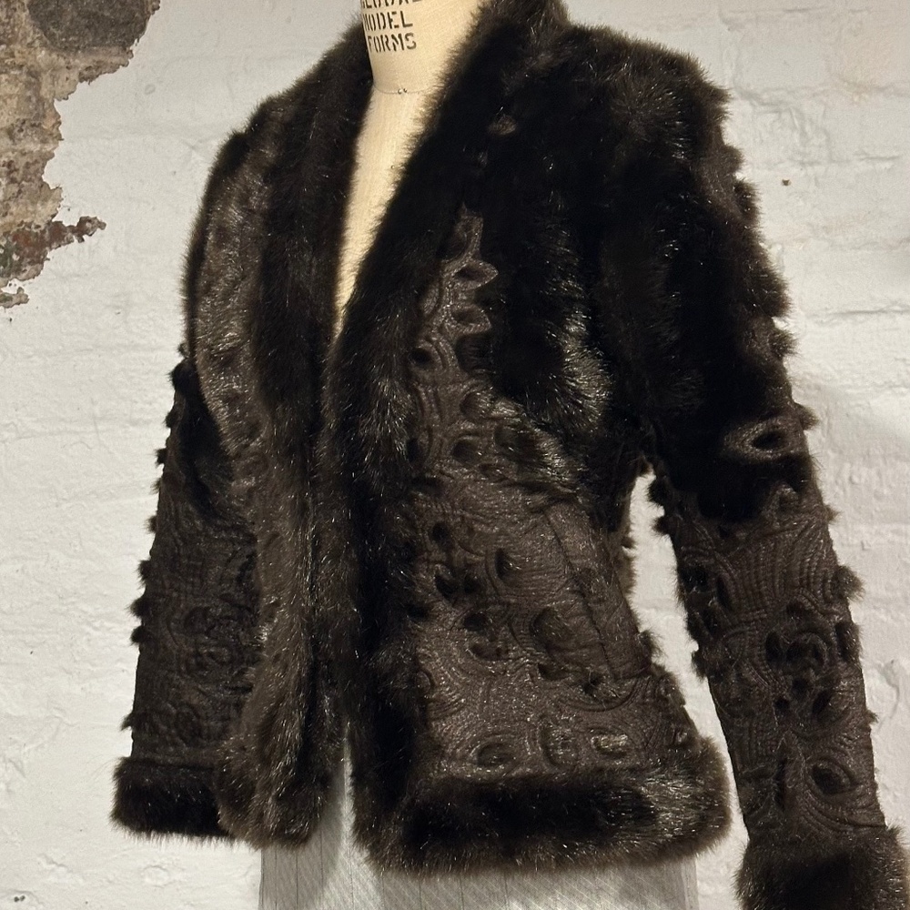 Faux Fur Jacket, Size S NWOT